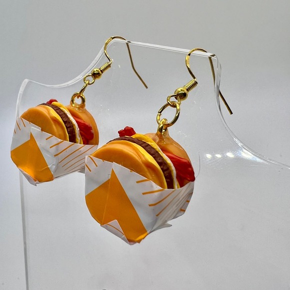 Breakfast Sandwich Earrings - Mini Brands Foodie Earrings - Bacon Sandwich - Picture 5 of 8